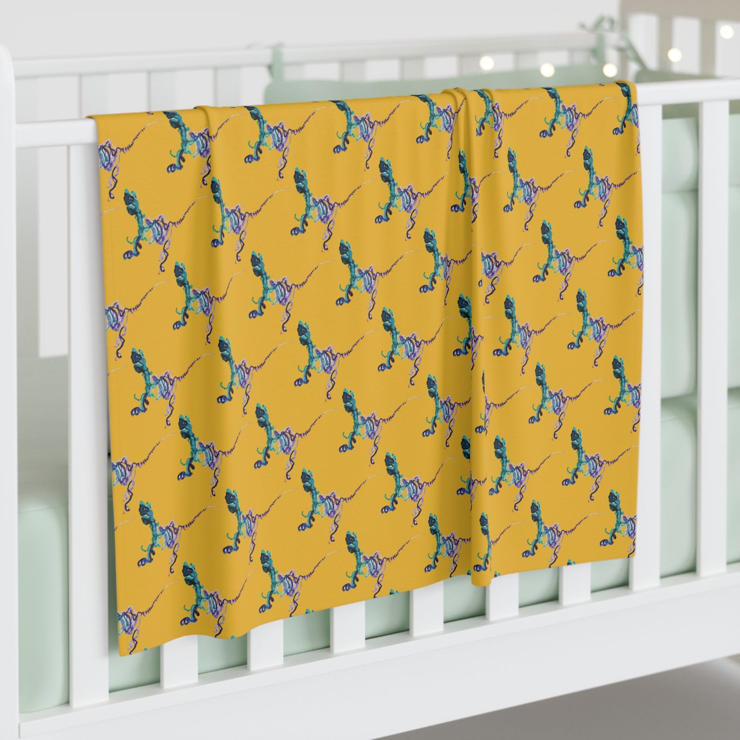 Vibrant Dinosaur Baby Swaddle Blanket