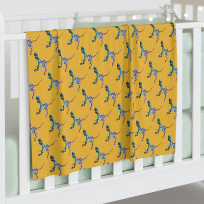 Vibrant Dinosaur Baby Swaddle Blanket