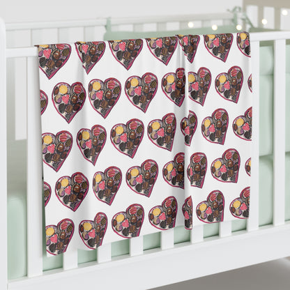 Valentines Heart Baby Swaddle Blanket